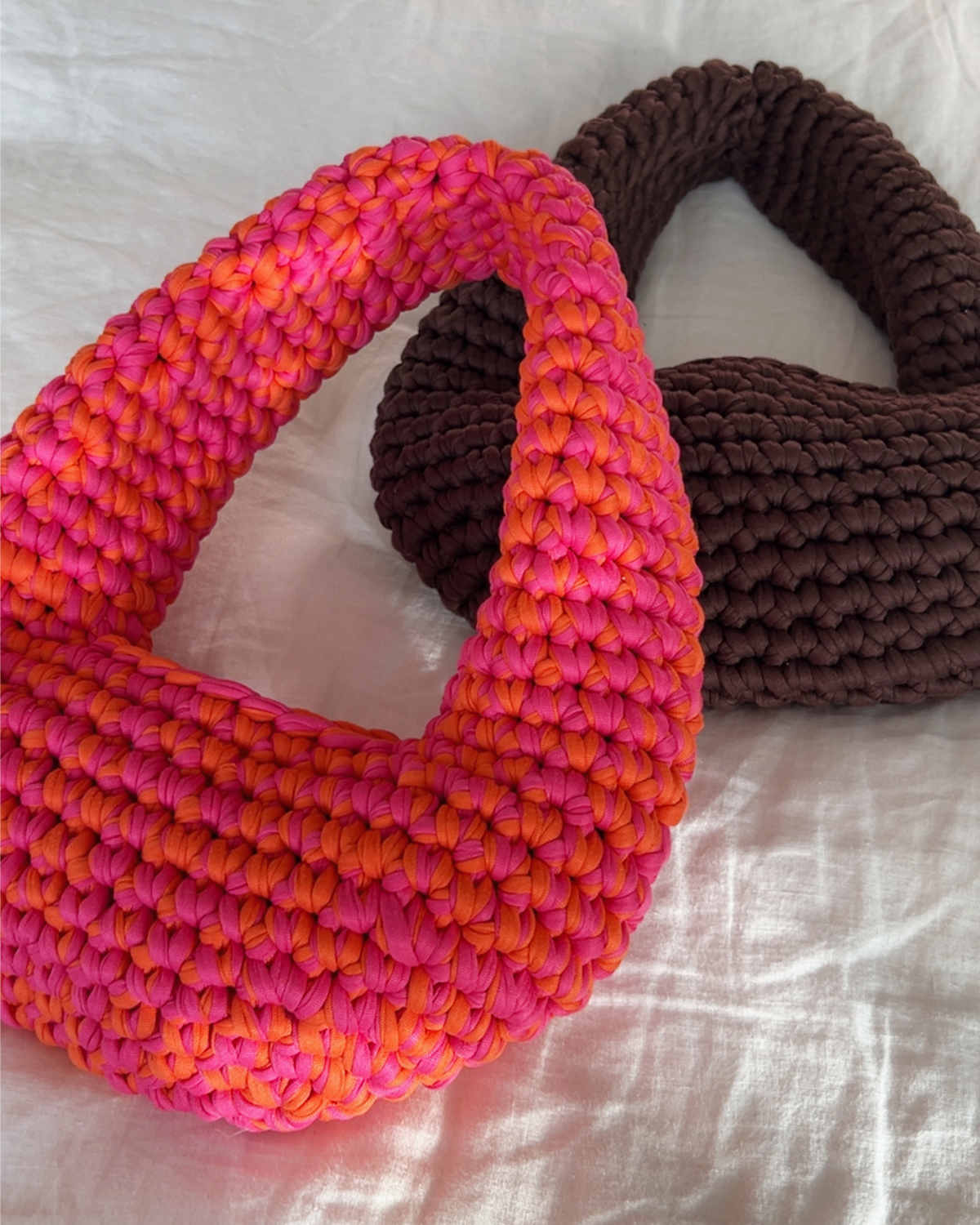 Peach Bellini Crochet Shoulder Bag