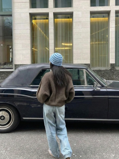 Winter Sorbet Mohair Skull Beanie