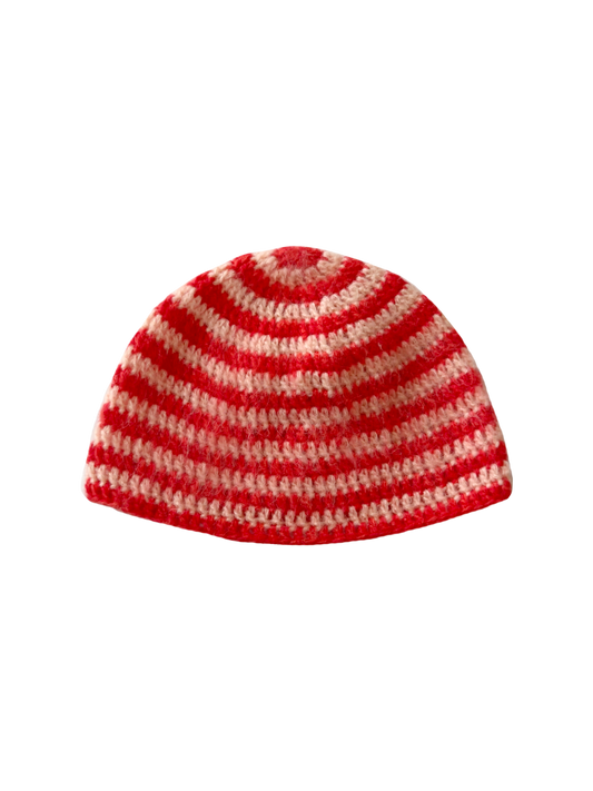 Maraschino Mohair Skull Beanie