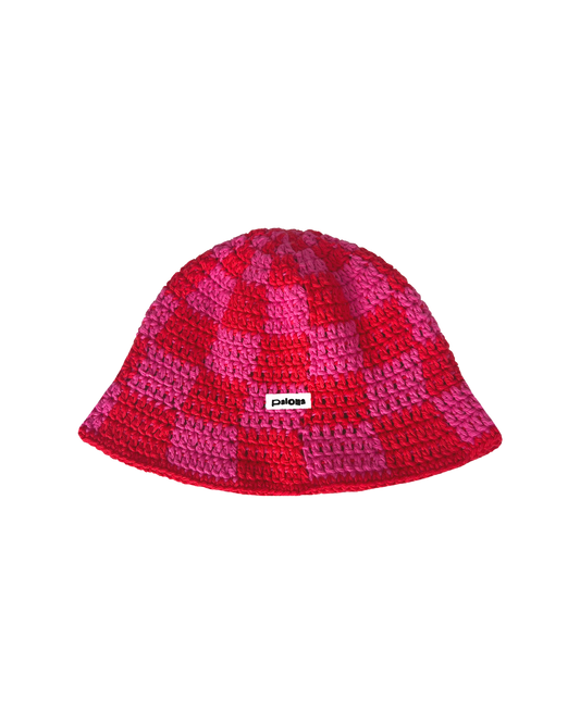 Raspberry Crochet Bucket Hat