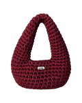 Black Cherry Crochet Shoulder Bag