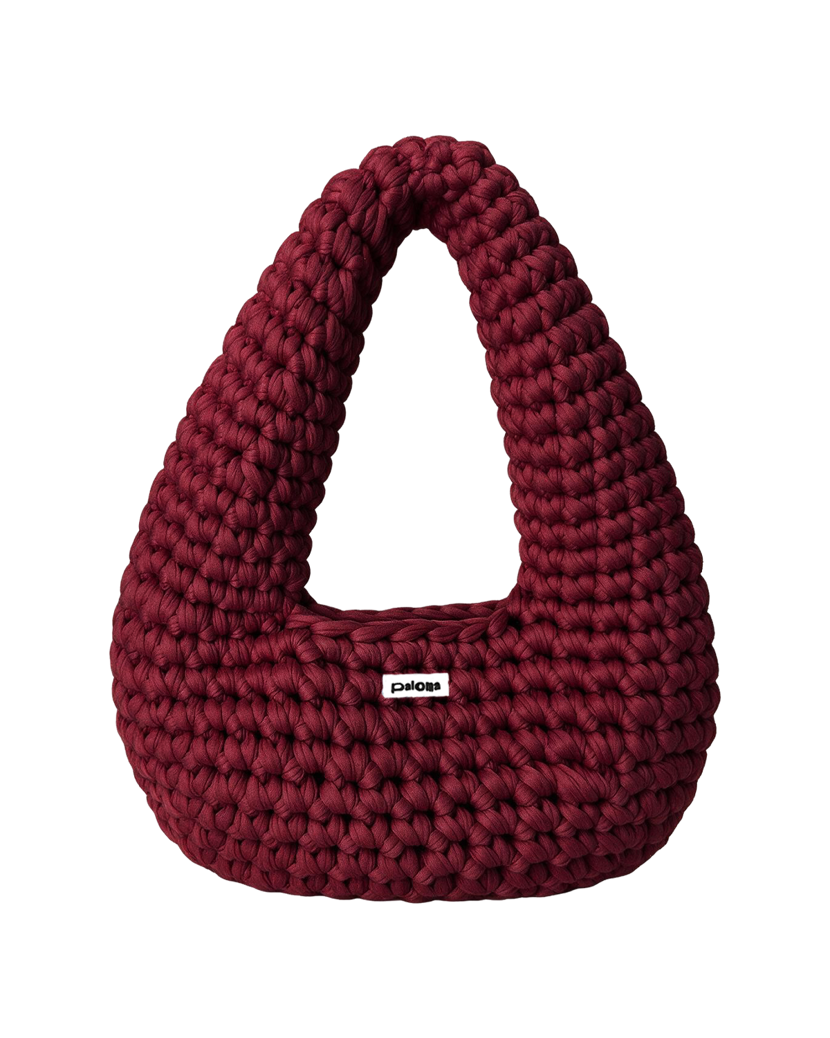 Black Cherry Crochet Shoulder Bag