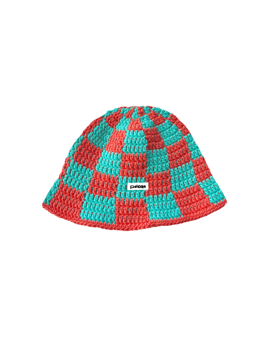 Coral Crochet Bucket Hat
