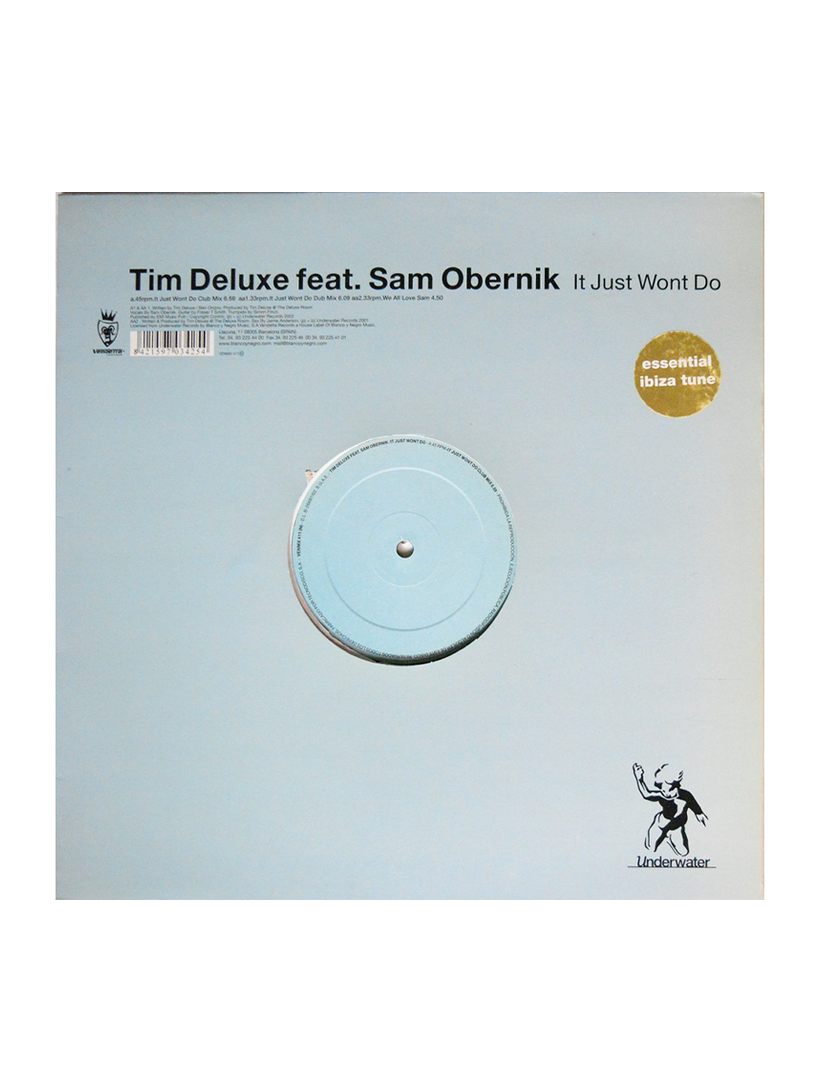 Tim Deluxe feat. Sam Obernik – It Just Won't Do (12" Vinyl)